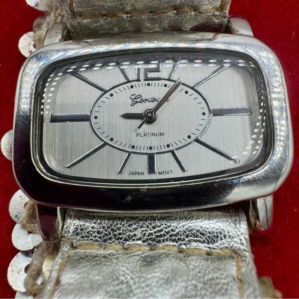 Geneva Platinum Silver Sequin‎ Watch